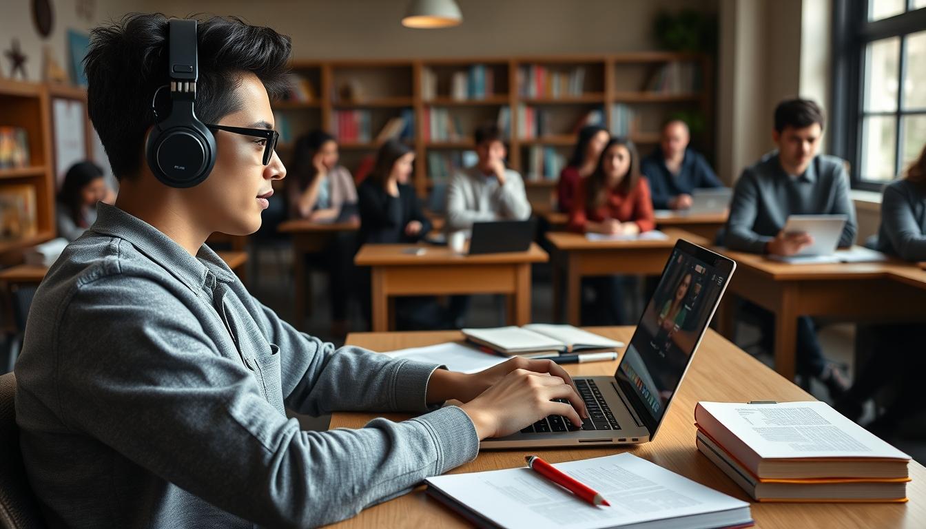 Students working in research laboratory